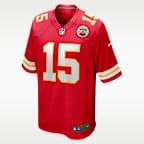 Jersey de juego Nike para hombre Patrick Mahomes Kansas City Chiefs