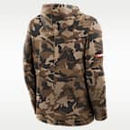 Sudadera con gorro de manga larga universitaria Nike Dri-FIT para hombre Clemson 2026 Military Appreciation