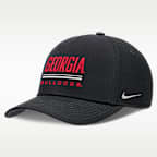 Georgia Sideline Practice Rise Men's Nike Dri-FIT College Adjustable Hat
