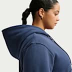 Sudadera con gorro de cierre completo para mujer (talla grande) Nike Studio Fleece Medium Weight