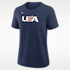 Playera Nike para mujer Cal Raleigh USA Baseball 2026 World Baseball Classic
