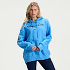 Sudadera con gorro sin cierre Nike de la NFL oversized para mujer Tennessee Titans Rivalries Collection Phoenix