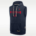 Atlanta Braves Authentic Collection Standard Issue Men's Nike Dri-FIT MLB Sleeveless Pullover Hoodie