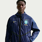 Chamarra Anthem de fútbol Nike Dri-FIT para hombre de Brasil