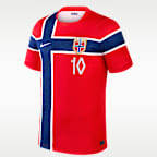 Martin ÿdegaard Norway National Team 2026 Stadium Home Men's Nike Dri-FIT Soccer Jersey