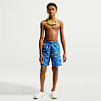 Shorts de playa o alberca con forro de ropa interior de 18 cm para niño talla grande Nike Swim Breaker