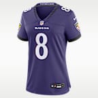 Jersey Nike de la NFL Game para mujer Lamar Jackson Baltimore Ravens