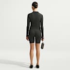 Chamarra cropped de cierre completo para mujer NikeSKIMS Ribbed Seamless