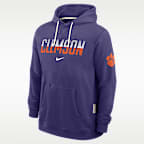 Sudadera con gorro sin cierre universitaria Nike Dri-FIT para hombre Clemson Sideline Standard Issue