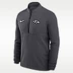 Baltimore Ravens Logo Victory Men's Nike Dri-FIT NFL 1/2-Zip Long-Sleeve Top