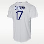 Shoehei Ohtani Los Angeles Dodgers Baseline Big Kids' Nike MLB Home Replica Jersey