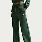 Pants de tiro alto de pierna amplia para mujer Nike Sportswear Phoenix Fleece