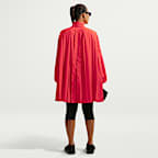 Dámské volné skládané mini šaty Nike Sportswear s dlouhým rukávem