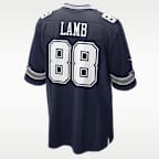 NFL Dallas Cowboys (CeeDee Lamb) Men's Game Football Jersey