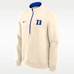Duke Primetime Primary Logo Men's Nike College 1/2-Zip Crew