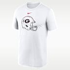 Playera universitaria Nike Dri-FIT para hombre Georgia 2026 White Out Helmet