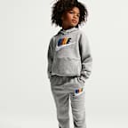 Pantalones de entrenamiento para niños talla pequeña Nike Club Chenille
