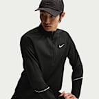 Nike Miler 男款 Therma-FIT 冬季半長式拉鍊跑步上衣