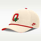 Gorra universitaria Nike ajustable para hombre Ohio State Legacy Vintage Rope Rise
