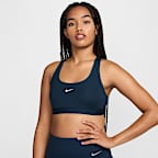 Bra deportivo sin almohadillas para mujer Nike Swoosh Light Support