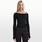 NikeSKIMS Stretch Knit Women's Off-Shoulder Long-Sleeve Top