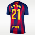 Frenkie de Jong Barcelona 2025/26 Stadium Home Men's Nike Dri-FIT Soccer Jersey