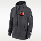 Cincinnati Bengals Playbook Page Club Men's Nike NFL Full-Zip Hoodie