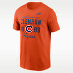 Playera universitaria Nike para hombre Clemson Legacy Stacked Est