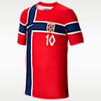 Martin ÿdegaard Norway National Team 2026 Match Home Big Kids' Nike Dri-FIT ADV Soccer Jersey
