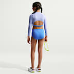 Nike Swim Effortless Essential Big Kids' (Girls') Long Sleeve Crop Top & High Waist Set