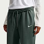 Pants de tiro medio y pierna amplia para mujer Nike Studio Fleece Medium Weight