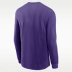Playera de manga larga universitaria Nike Dri-FIT para hombre LSU Sideline