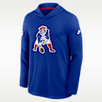 Playera con gorro de manga larga Nike Dri-FIT de la NFL para hombre New England Patriots Alt