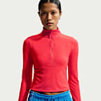 Nike Sportswear Chill Knit Women's Tight Quarter-Zip Long-Sleeve Ribbed Top