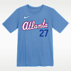Playera Nike de la MLB para niños talla pequeña de Austin Riley, Atlanta Braves, edición City Connect
