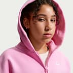 Sweat oversize à capuche et zip Nike Sportswear Studio Fleece pour ado (fille)