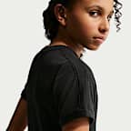 Nike Sportswear Older Kids' (Girls') Short-Sleeve Rib Top