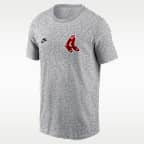 Boston Red Sox Cooperstown 2-Hit Large Logo Men's Nike MLB T-Shirt