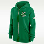 Sudadera con gorro Nike de la NFL de cierre completo para mujer Philadelphia Eagles Phoenix Rewind