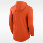 Playera con gorro de manga larga universitaria Nike Dri-FIT para hombre Clemson Legacy Arch