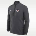 Kansas City Chiefs Logo Victory Men's Nike Dri-FIT NFL 1/2-Zip Long-Sleeve Top