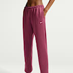 Pants Dri-FIT de tiro medio para mujer Nike Studio Fleece Sport