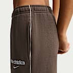 Nike Studio Fleece Medium Weight Pantalones de tiro medio con dobladillo abierto - Mujer