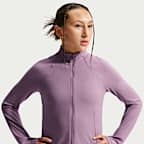 Nike Mavn Girls' Dri-FIT Fitted Full-Zip Long-Sleeve Top