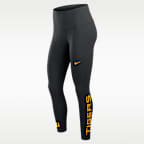 LSU Zenvy Women's Nike Dri-FIT College High Rise 7/8 Leggings