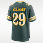 Jersey Nike de la NFL Game para hombre Xavier McKinney Green Bay Packers Rivalries Collection