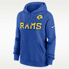 Los Angeles Rams Alt Pack Club Women's Nike NFL Pullover Hoodie