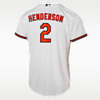 Gunnar Henderson Baltimore Orioles Baseline Big Kids' Nike MLB Home Replica Jersey