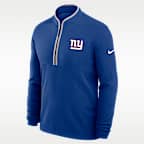 New York Giants Logo Victory Men's Nike Dri-FIT NFL 1/2-Zip Long-Sleeve Top