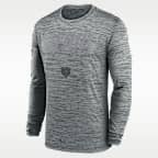 Chicago Bears Sideline Team Issue Velocity Men's Nike Dri-FIT NFL Long-Sleeve T-Shirt